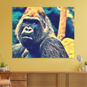 Oude Gorilla Origineel Abstract oerwoud Canvas Afdruk (Insitu (Woonkamer))