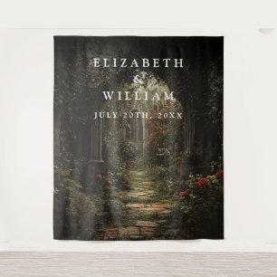 Oude Gotische Tuin Foto Booth Prop Achtergrond Wandkleed