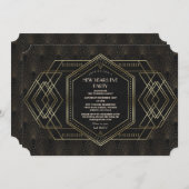 Oude Goud Grote Gatsby Oud en Nieuw Kaart (Voorkant / Achterkant)