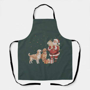 Oude Goud Retriever Kerstman Kerst Hond Moeder Schort