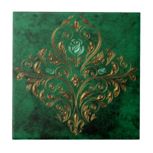 Oude Goud Smaragd Tegeltje