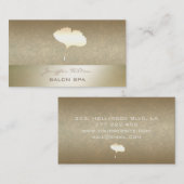 Oude goudbruine goudbruin visitekaartje (Voorkant / Achterkant)