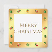 Oude gouden achtergrond, Kerst magie Kerstkaart (Achterkant)