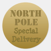 Oude Gouden Kerst Noordpool Stickers  (Voorkant)