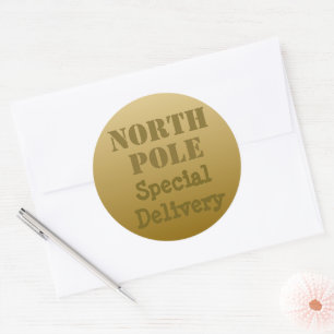 Oude Gouden Kerstmis Noordpool Stickers
