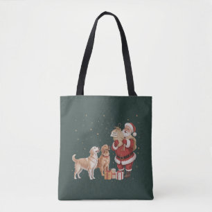 Oude Gouden Retriever Kerstman Kersthond Moeder Draagtas