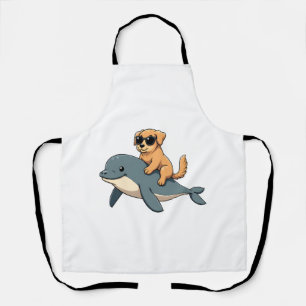 Oude Gouden Retriever Ridder Belugawalvis Grappig Schort