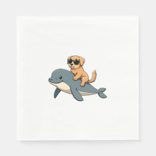 Oude Gouden Retriever Ridder Belugawalvis Grappig Servet