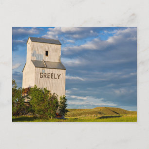 Oude graansilo in Virgelle, Montana, VS Briefkaart