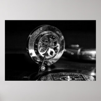 Oude grammofoonspeler poster