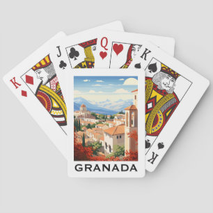 Oude Granada Alhambra Spanje Reizen Pokerkaarten