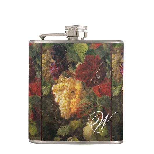 OUDE GRAPE VINEYARD GRAPES EN DRUIVEN MONOGRAM HEUPFLES (Voorkant)