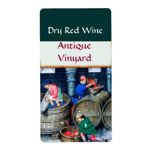 OUDE GRAPE VINEYARD RED RODE WIJNBARRELS ETIKET (Voorkant)