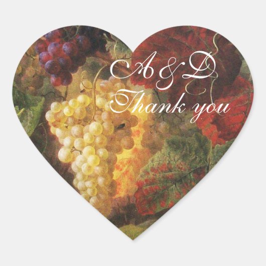 OUDE GRAPE VINEYARD WINE-TASTPARTIJ, Dank u Hart Sticker (Voorkant)