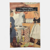 Oude grappige bruidsdouche / Housewarming Party Theedoek (Verticaal)