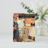 Oude grappige bruidssalon / House Warming Party Briefkaart (Staand voorkant)