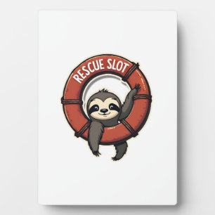 Oude grappige redding luiaard retro humor ontwerp  fotoplaat