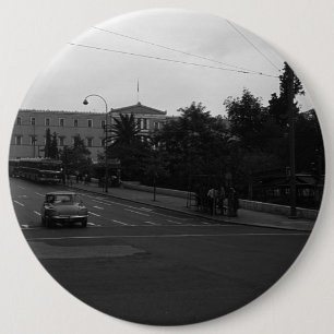Oude Griekenland Delphi Oude paleis Athene 1970 Ronde Button 6,0 Cm