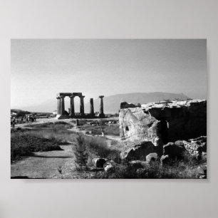 Oude Griekenland Oud Korinthe Apollo tempel Poster