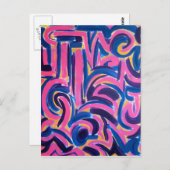 Oude Grieks graffiti-Abstract kunsthaar geverfd Briefkaart (Voorkant / Achterkant)