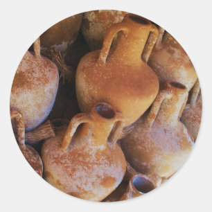 Oude Griekse Amphoras Ronde Sticker