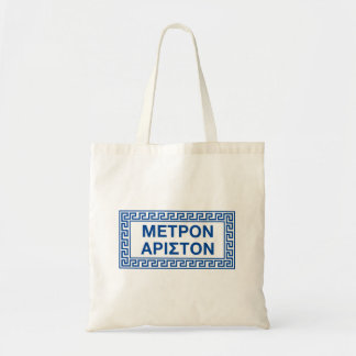 Oude Griekse citaten: Kleovoulos "Moderatie.." Tote Bag