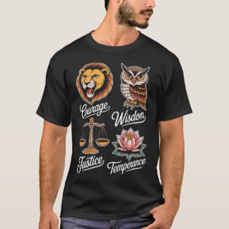 Oude Griekse Filosofie En De Vier Pilaren Van T-shirt