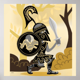 Oude Griekse Hoplite Poster