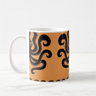 Oude Griekse octopus, golfpatroon Koffiemok