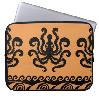 Oude Griekse octopus, golfpatroon Laptop Sleeve