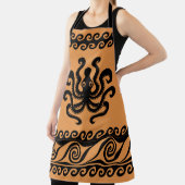 Oude Griekse octopus, golfpatroon Schort (Insitu)