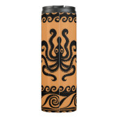 Oude Griekse octopus, golfpatroon Thermosbeker (Achterkant)