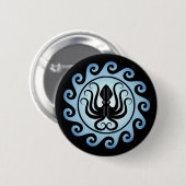 Oude Griekse schilden: Octopus (water) Ronde Button 5,7 Cm (Voorkant /achterkant)