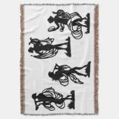 Oude Griekse silhouettes van de Muses-afdruk Deken (Voorkant Verticaal)