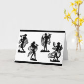 Oude Griekse silhouettes van de Muses Kaart (Gele Bloem)