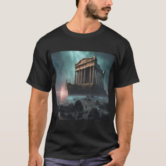 Oude Griekse tempel T-shirt
