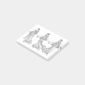 Oude Griekse Vrouwen Lijn Kunst Dansing Post-it® Notes (Schuin)