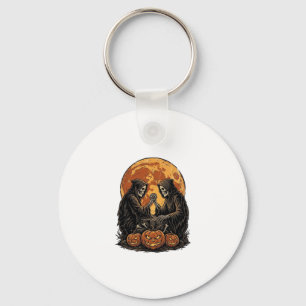 Oude Grim Reapers Halloween Pompoen Vector Ontwerp Sleutelhanger
