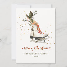 Oude groene familiekerstfoto