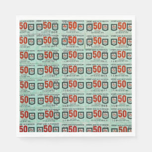 Oude groene strepen servet