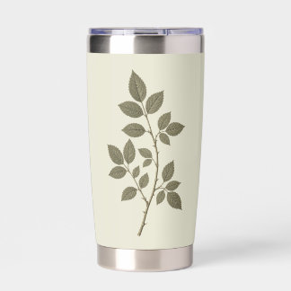 Oude groene wilde rozen tak geïsoleerde drinkbeker