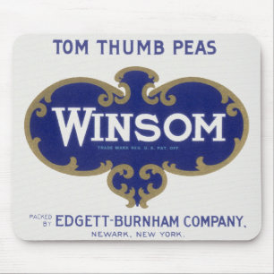 Oude Groentebliklabel Kunst, Winsom Erwten Muismat