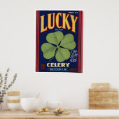 oude groenten en fruit poster (Keuken)