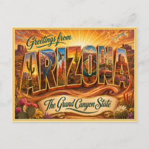 Oude Groet uit Arizona Van Ansichtkaart Briefkaart