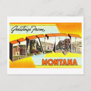 Oude groeten uit Havre, Montana, Briefkaart