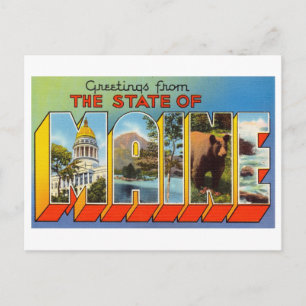 Oude Groeten uit Maine Briefkaart