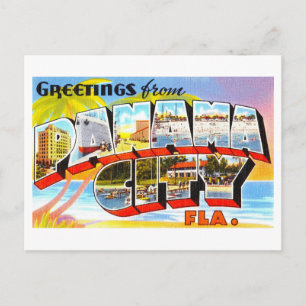 Oude groeten uit Panama City, Florida, Briefkaart