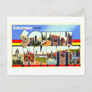 Oude groeten uit South Dakota Briefkaart