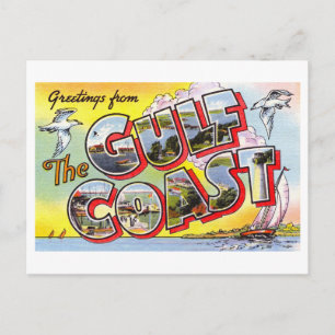 Oude groeten van de Golfkust Briefkaart