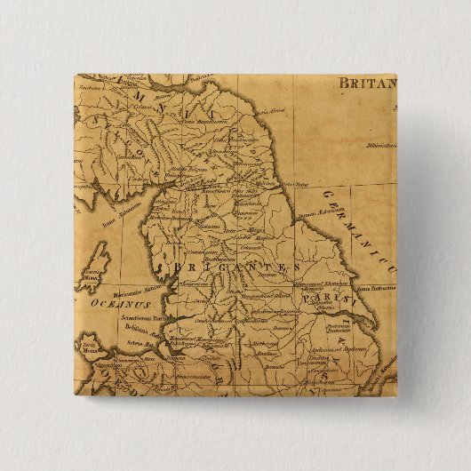 Oude Groot-Brittannië Vierkante Button 5,1 Cm (Voorkant)